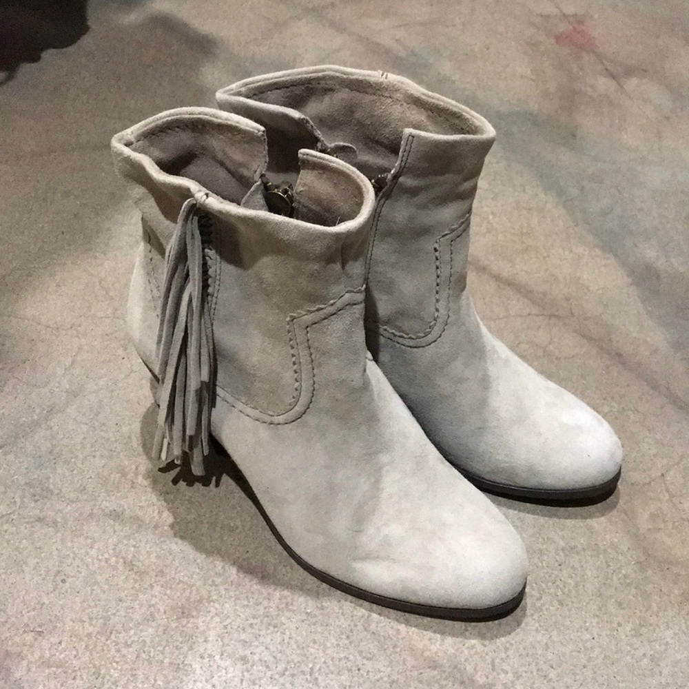 Sam Edelman fringed booties suede